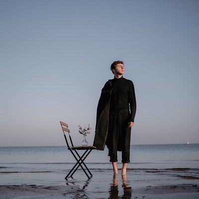 A minimalist composition of sand and sky.